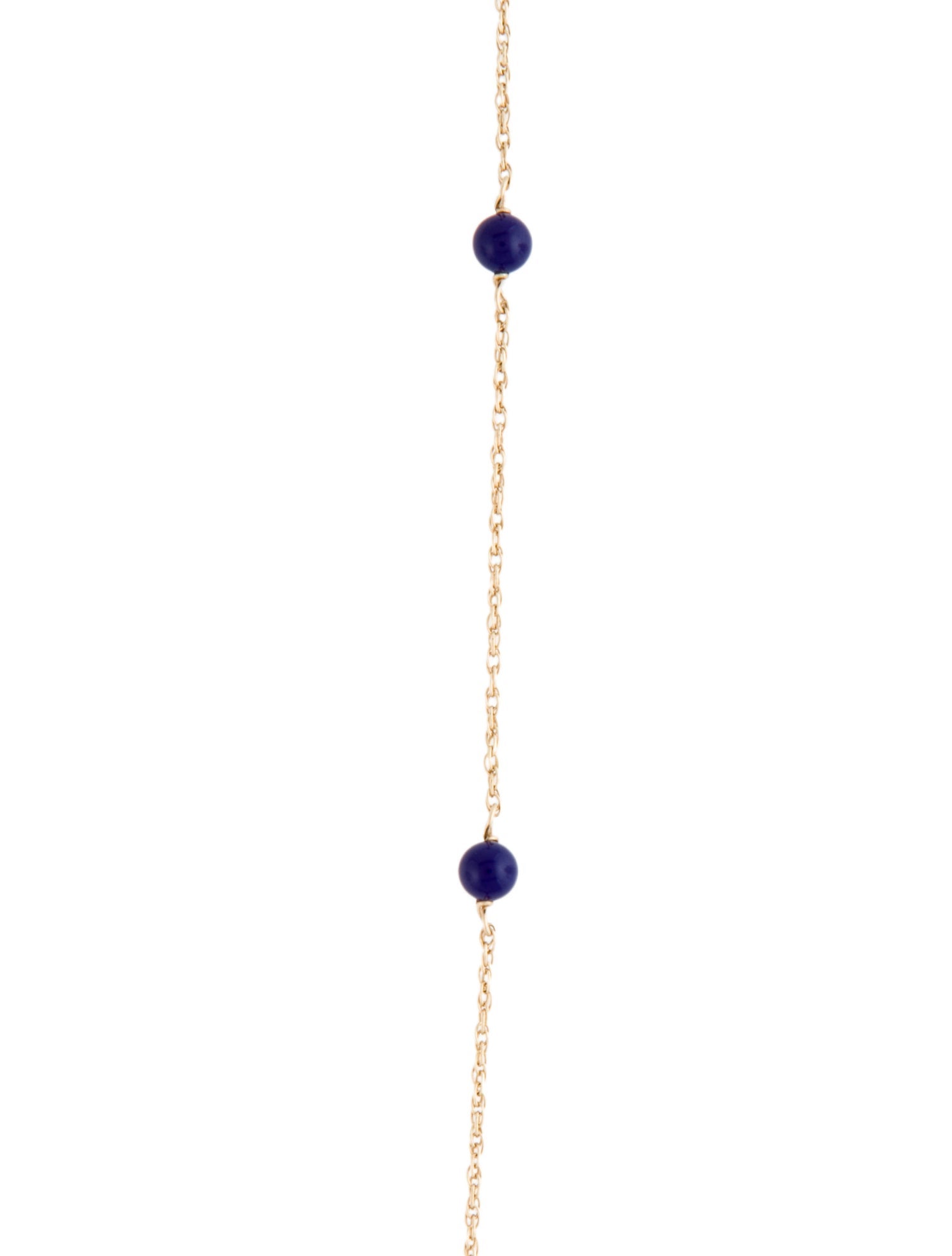 Necklace 14K Lapis Lazuli Station Necklace